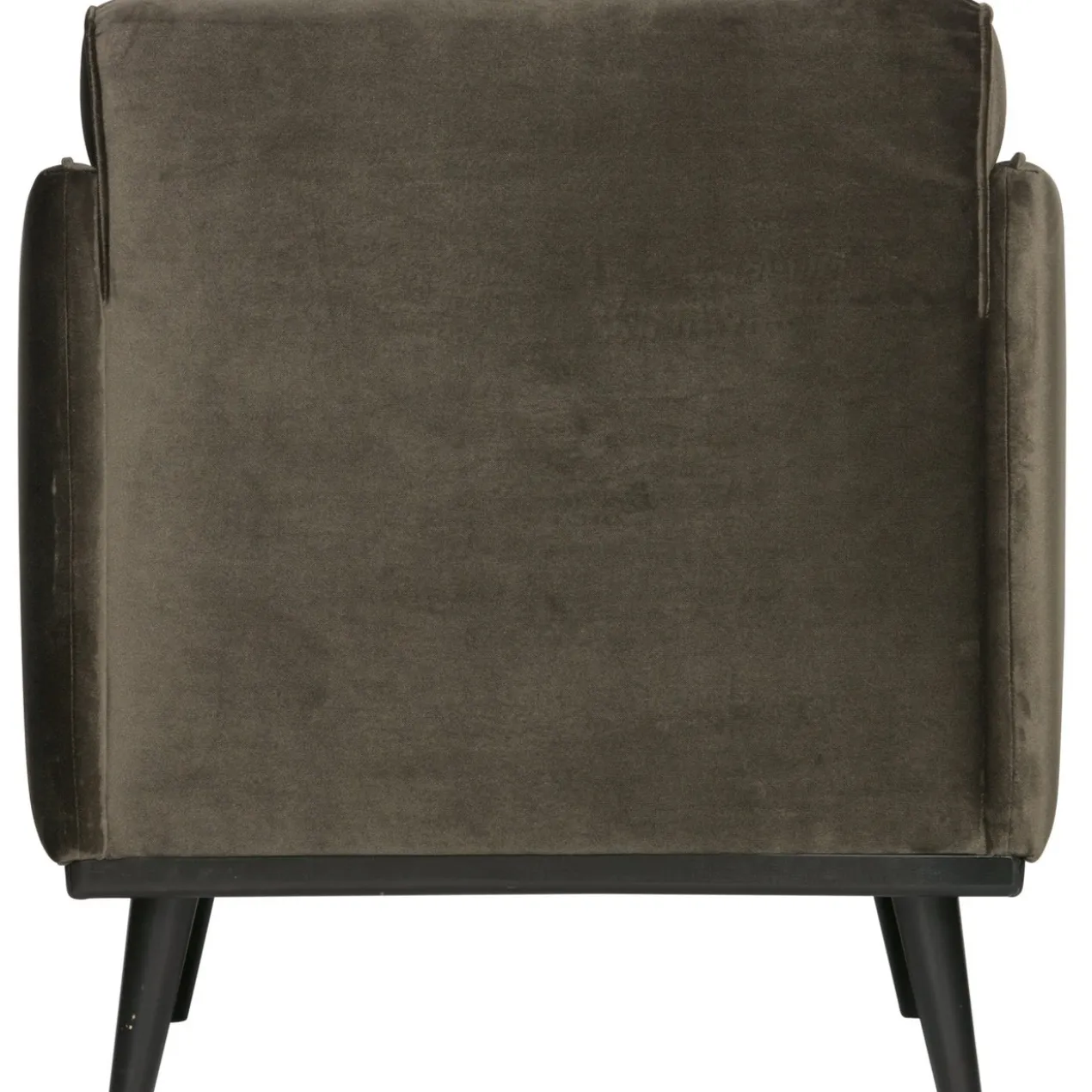 Statement fauteuil met arm velvet warmgroen