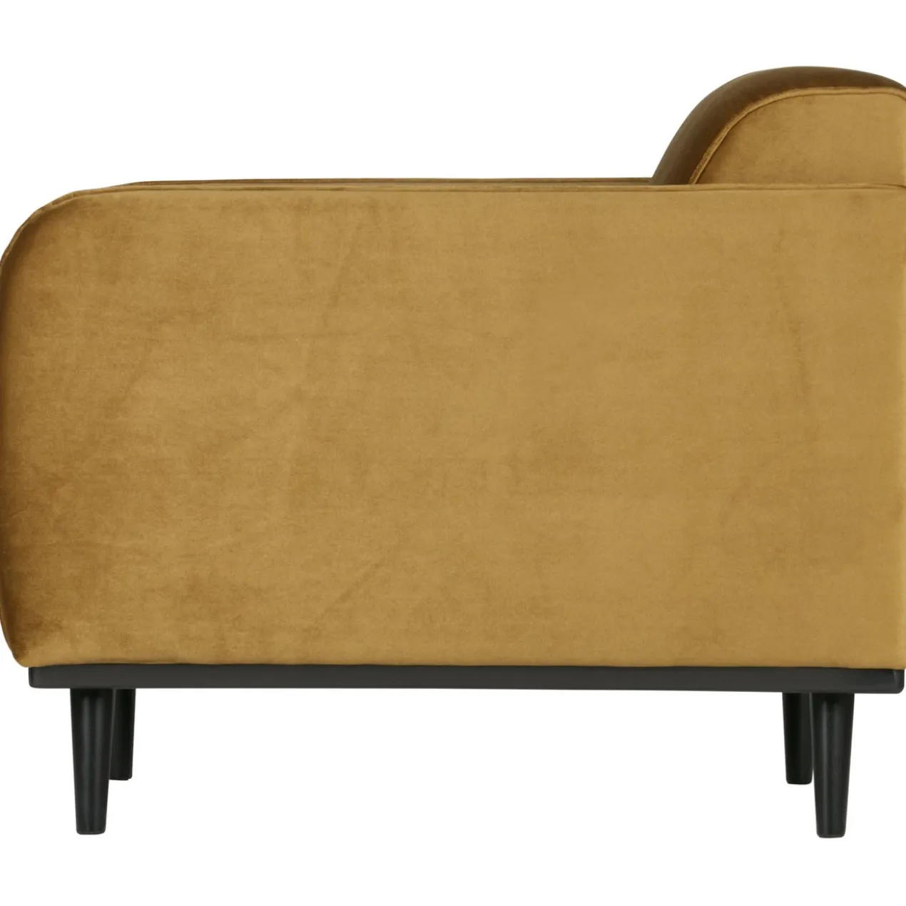 Statement fauteuil met arm velvet honinggeel