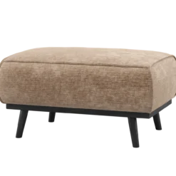 Statement hocker chenille velvet taupe