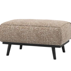 Statement hocker lichtbruin melange