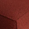 Statement hoekbank links boucle kastanjebruin