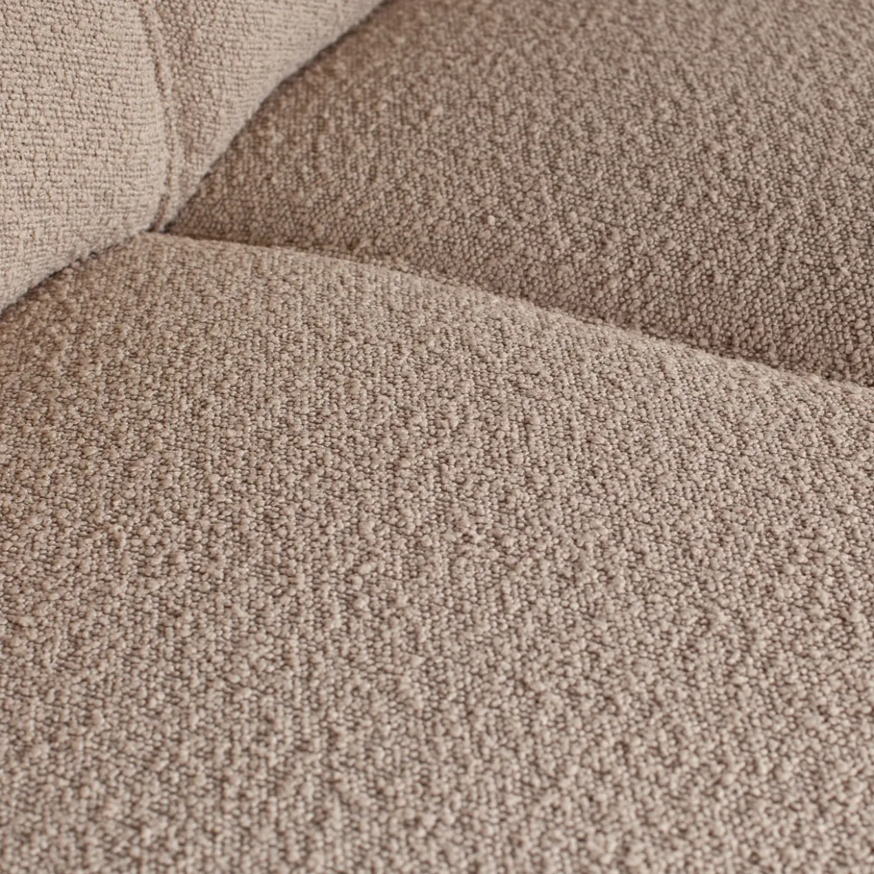 Statement hoekbank links boucle beige