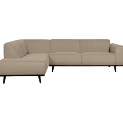 Statement hoekbank links boucle beige