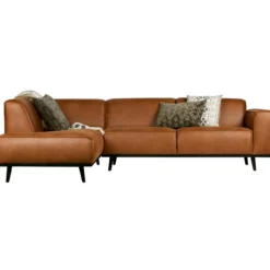 Statement hoekbank links ecoleer cognac