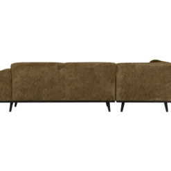 Statement hoekbank links structure velvet brass