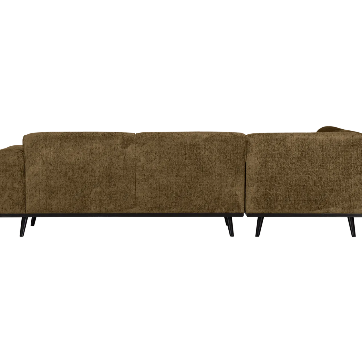 Statement hoekbank links structure velvet brass