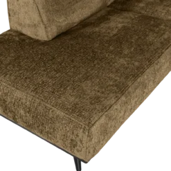 Statement hoekbank links structure velvet brass