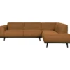 Statement hoekbank rechts boucle botergeel