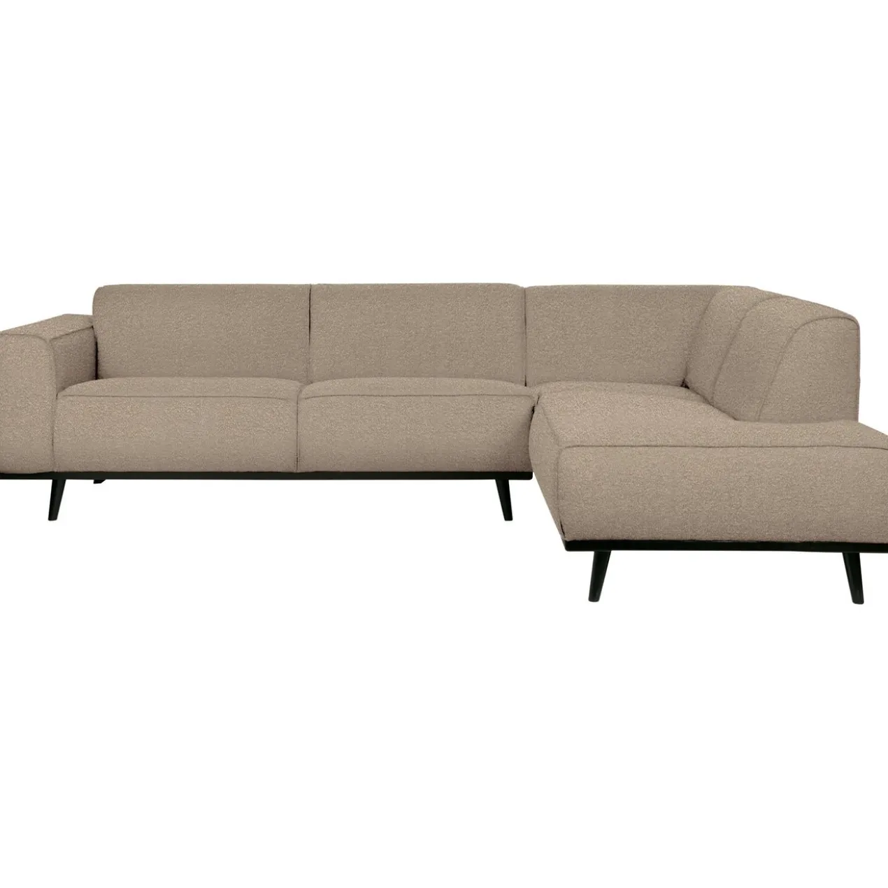 Statement hoekbank rechts boucle beige