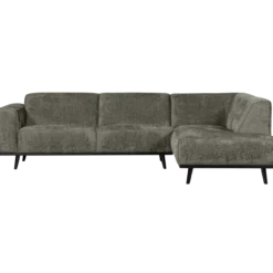 Statement hoekbank rechts structure velvet frost