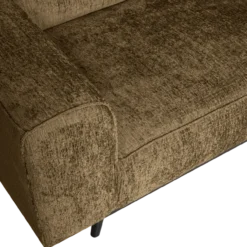 Statement hoekbank rechts structure velvet brass