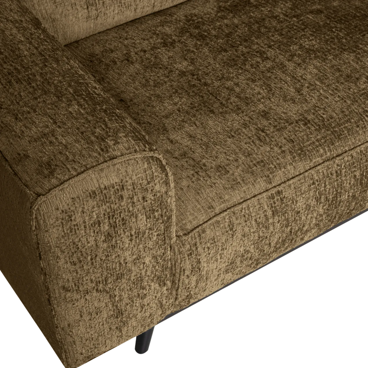 Statement hoekbank rechts structure velvet brass