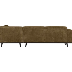 Statement hoekbank rechts structure velvet brass