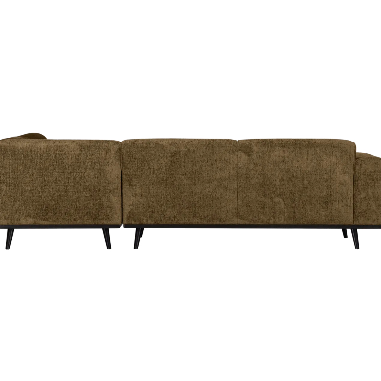 Statement hoekbank rechts structure velvet brass