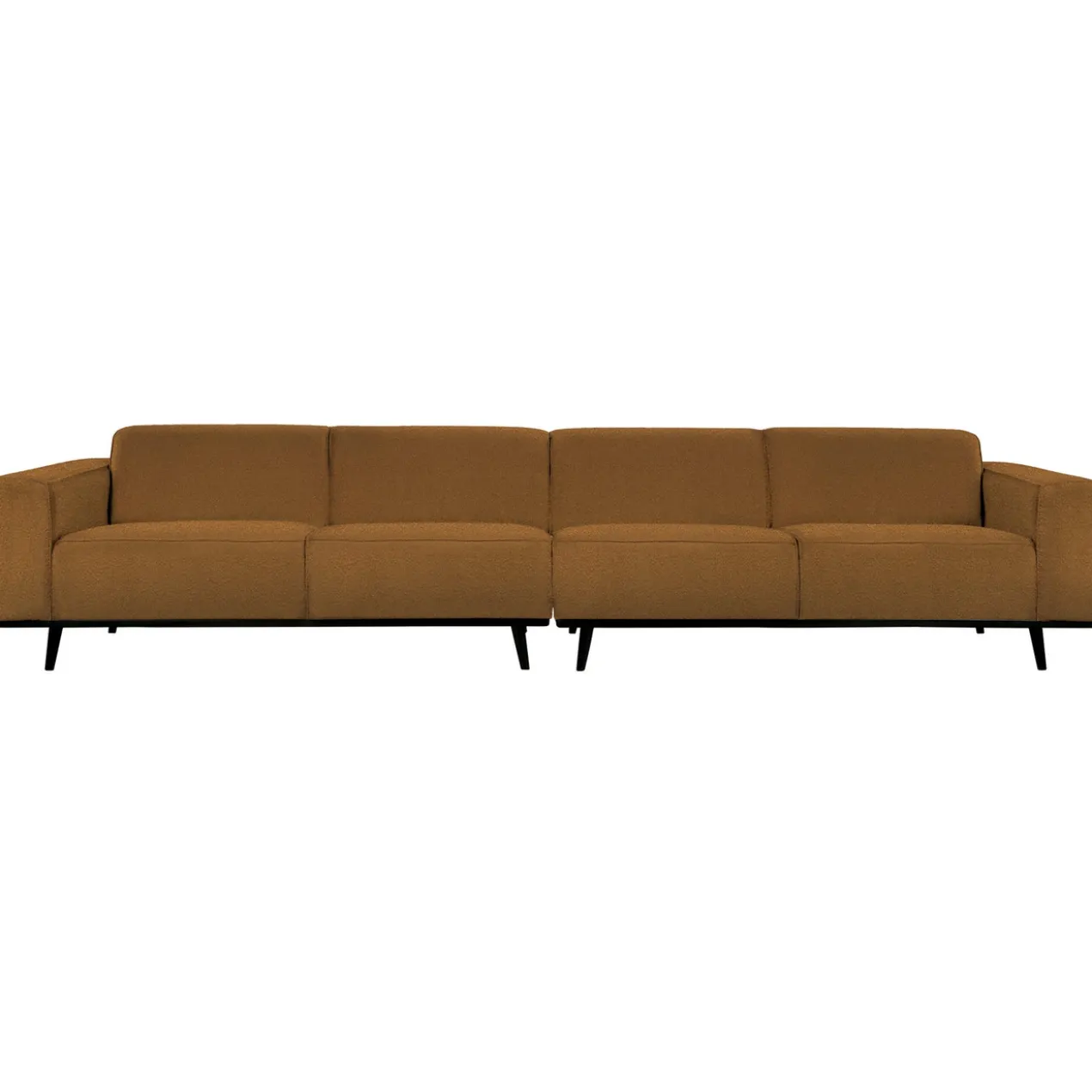 Statement xl 4-zits bank 372 cm boucle botergeel