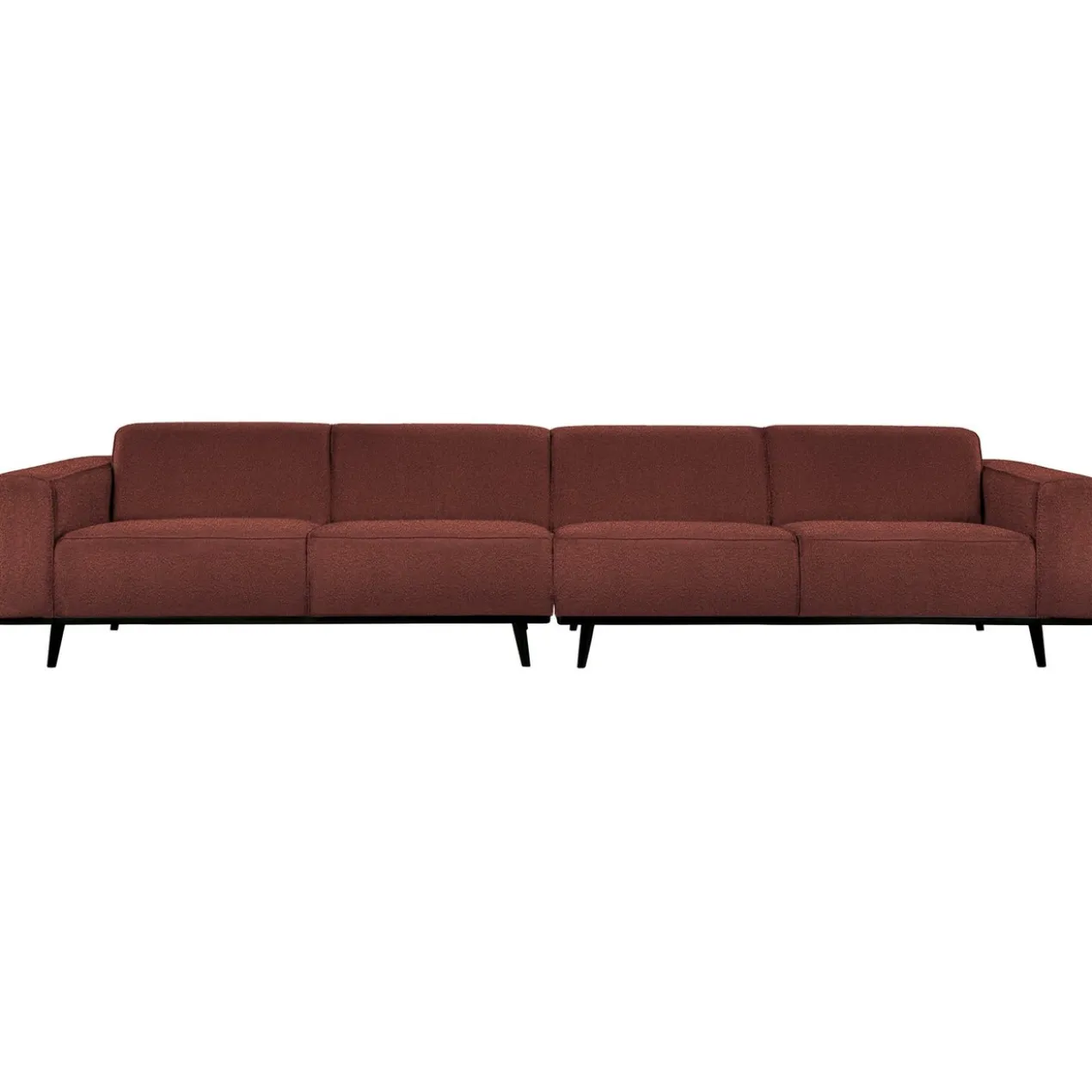 Statement xl 4-zits bank 372 cm boucle kastanjebruin