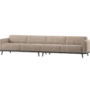 Statement xl 4-zits bank 372 cm lichtbruin melange