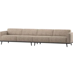 Statement xl 4-zits bank 372 cm lichtbruin melange