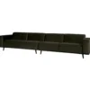 Statement xl 4-zits bank 372 cm velvet warmgroen