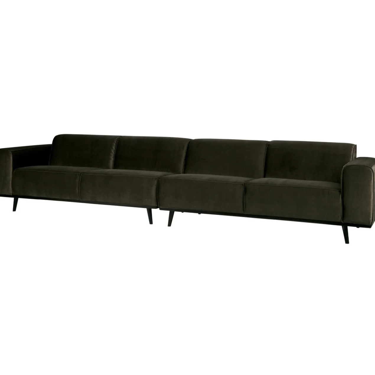 Statement xl 4-zits bank 372 cm velvet warmgroen