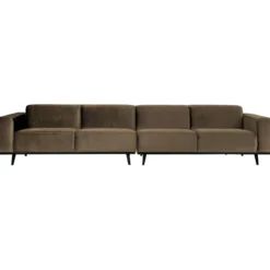 Statement xl 4-zits bank 372 cm velvet taupe