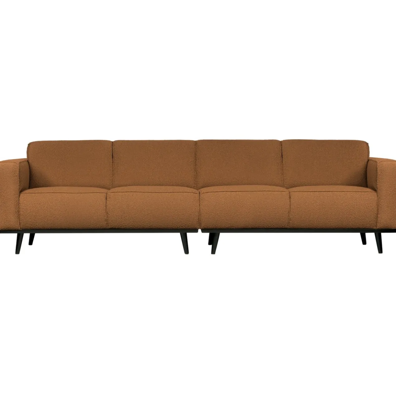 Statement 4-zits bank 280 cm boucle botergeel