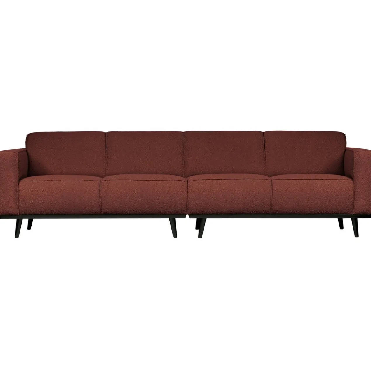 Statement 4-zits bank 280 cm boucle kastanjebruin