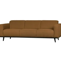 Statement 3-zits bank 230 cm boucle botergeel