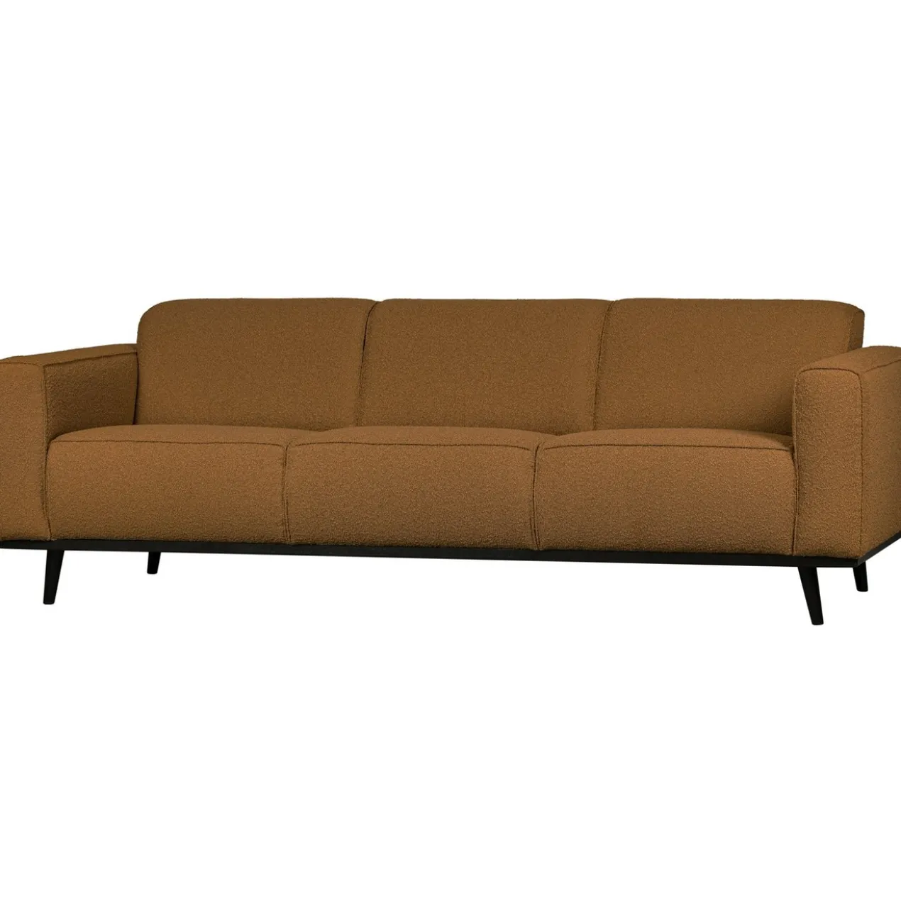 Statement 3-zits bank 230 cm boucle botergeel