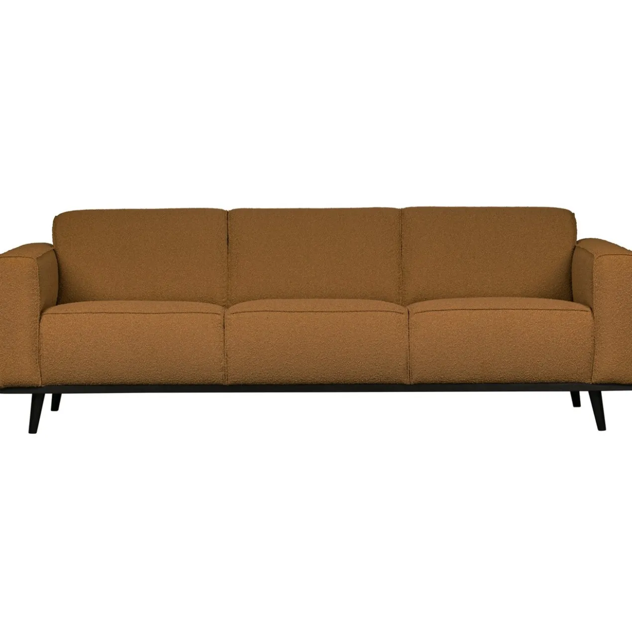 Statement 3-zits bank 230 cm boucle botergeel