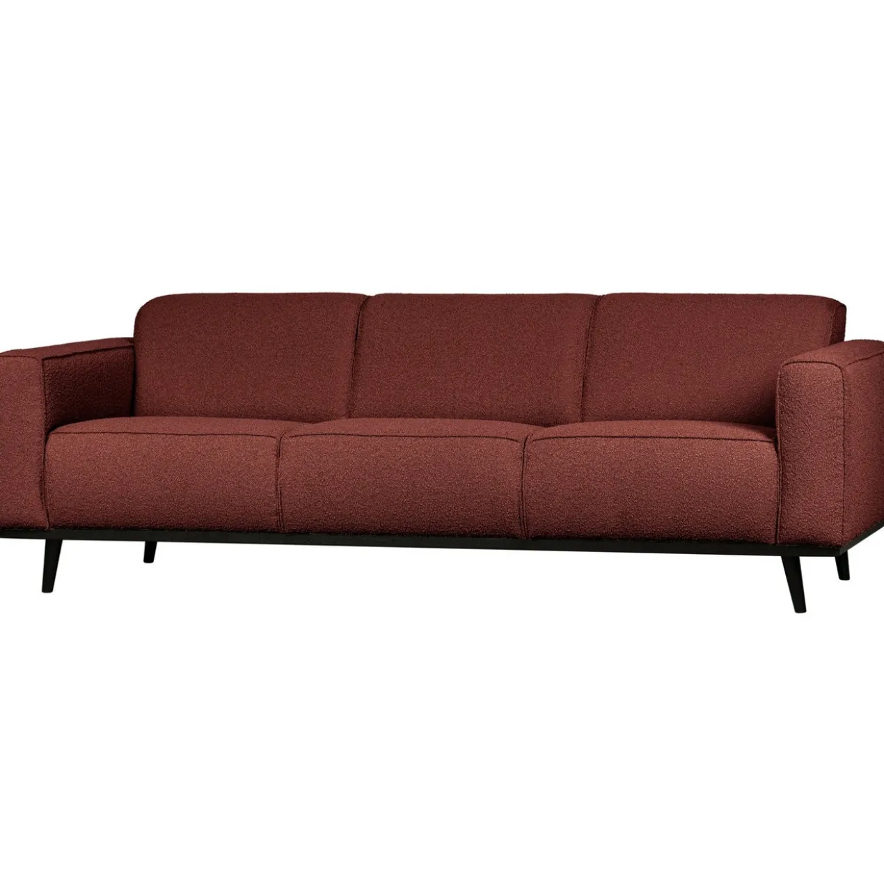 Statement 3-zits bank 230 cm boucle kastanjebruin