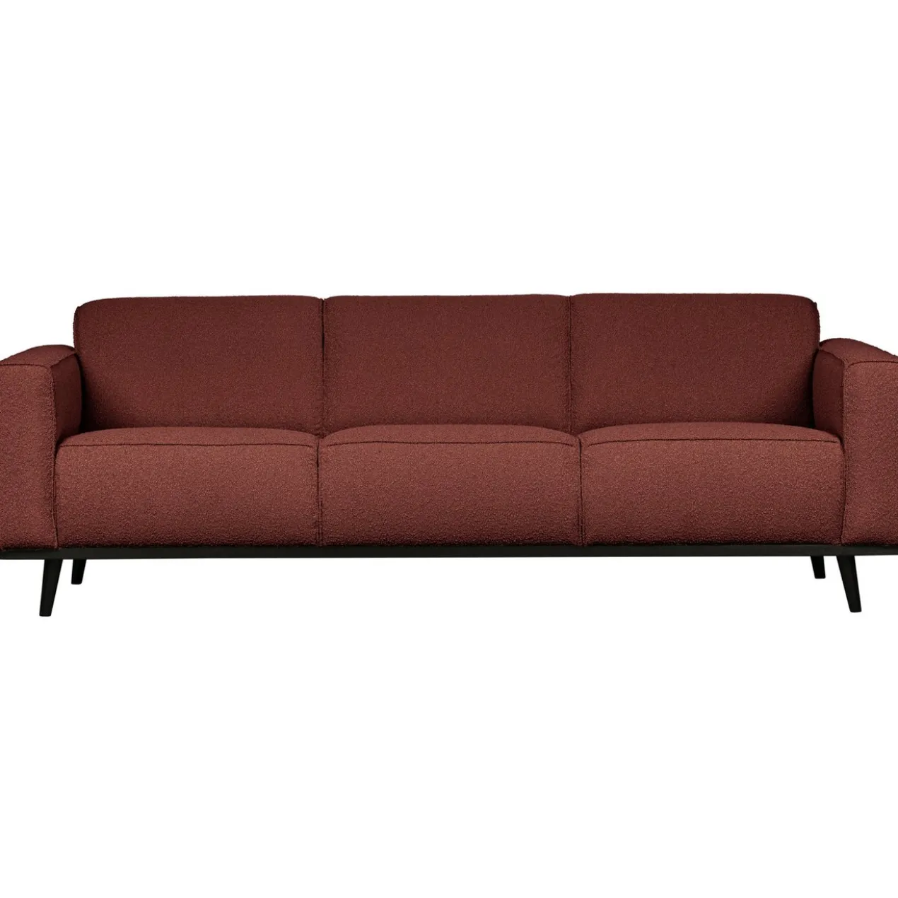 Statement 3-zits bank 230 cm boucle kastanjebruin