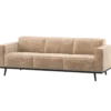 Statement 3-zits bank 230 cm chenille velvet perzikroze
