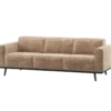 Statement 3-zits bank 230 cm chenille velvet taupe