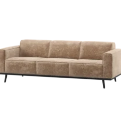 Statement 3-zits bank 230 cm chenille velvet taupe