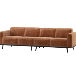 Statement 4-zits bank 280 cm chenille velvet terra