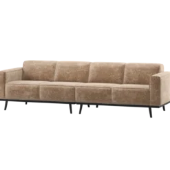 Statement 4-zits bank 280 cm chenille velvet taupe