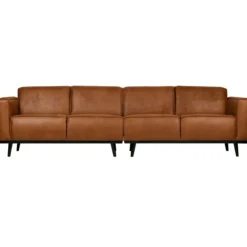 Statement 4-zits bank 280 cm ecoleer cognac