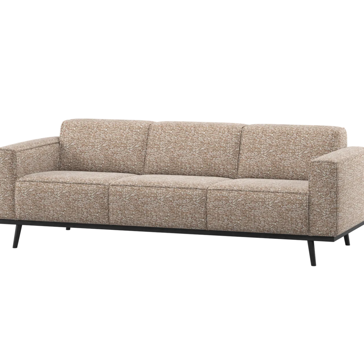 Statement 3-zits bank 230 cm lichtbruin melange