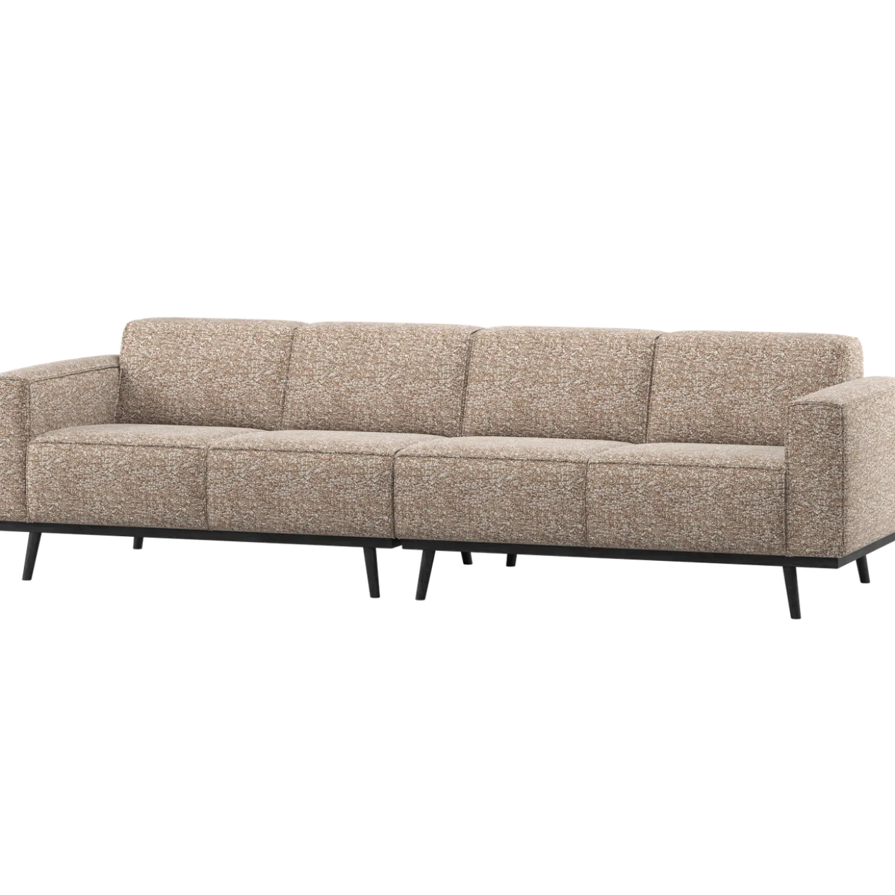 Statement 4-zits bank 280 cm lichtbruin melange