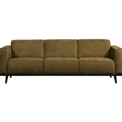 Statement 3-zits bank 230 cm structure velvet brass