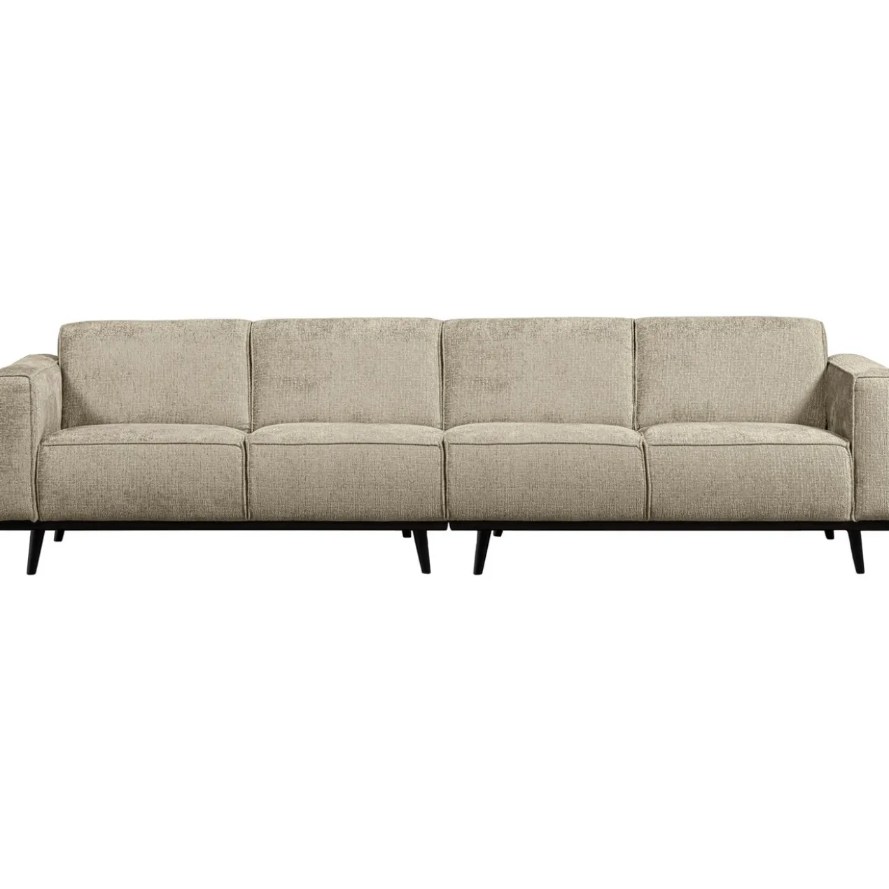 Statement 4-zits bank 280 cm structure velvet wheatfield