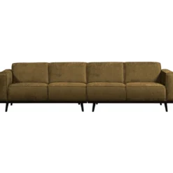 Statement 4-zits bank 280 cm structure velvet brass