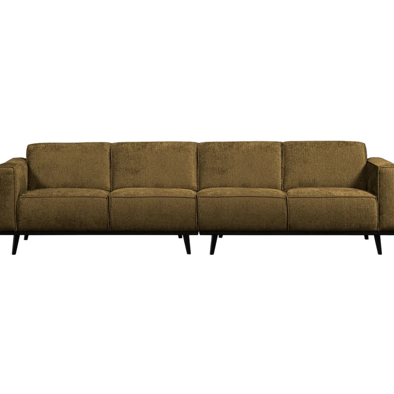 Statement 4-zits bank 280 cm structure velvet brass
