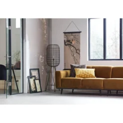 Statement 4-zits bank 280 cm velvet honinggeel
