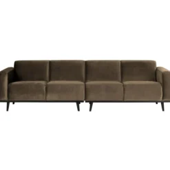 Statement 4-zits bank 280 cm velvet taupe