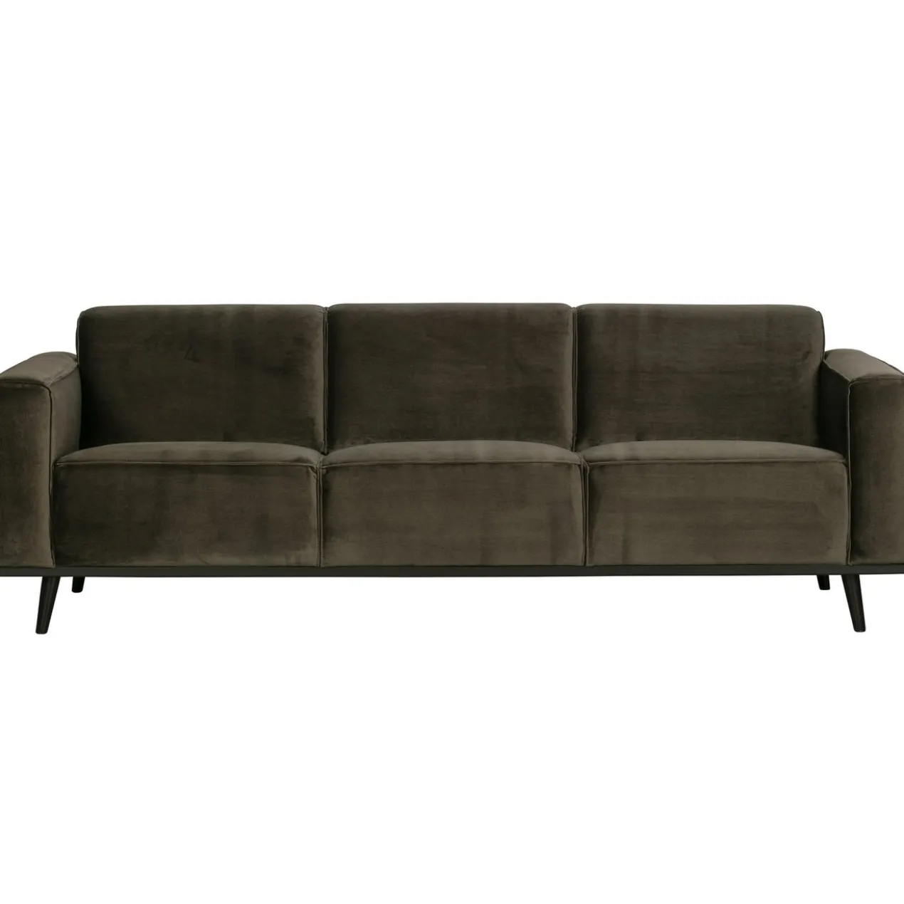 Statement 3-zits bank 230 cm velvet warmgroen