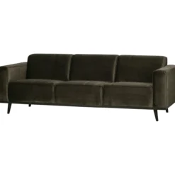 Statement 3-zits bank 230 cm velvet warmgroen