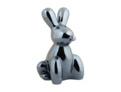 Statue Balloon Bunny large ceramic black plated