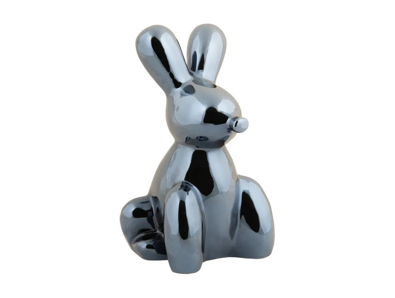 Statue Balloon Bunny large ceramic black plated